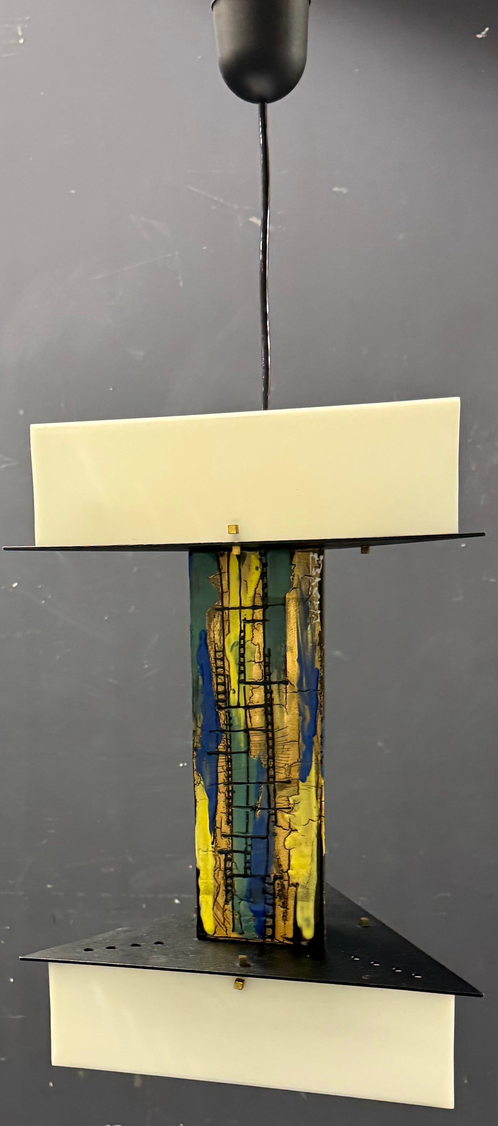 Italian Amazing pedant lamp by Esperia by Angelo Brotto / 2 available For Sale