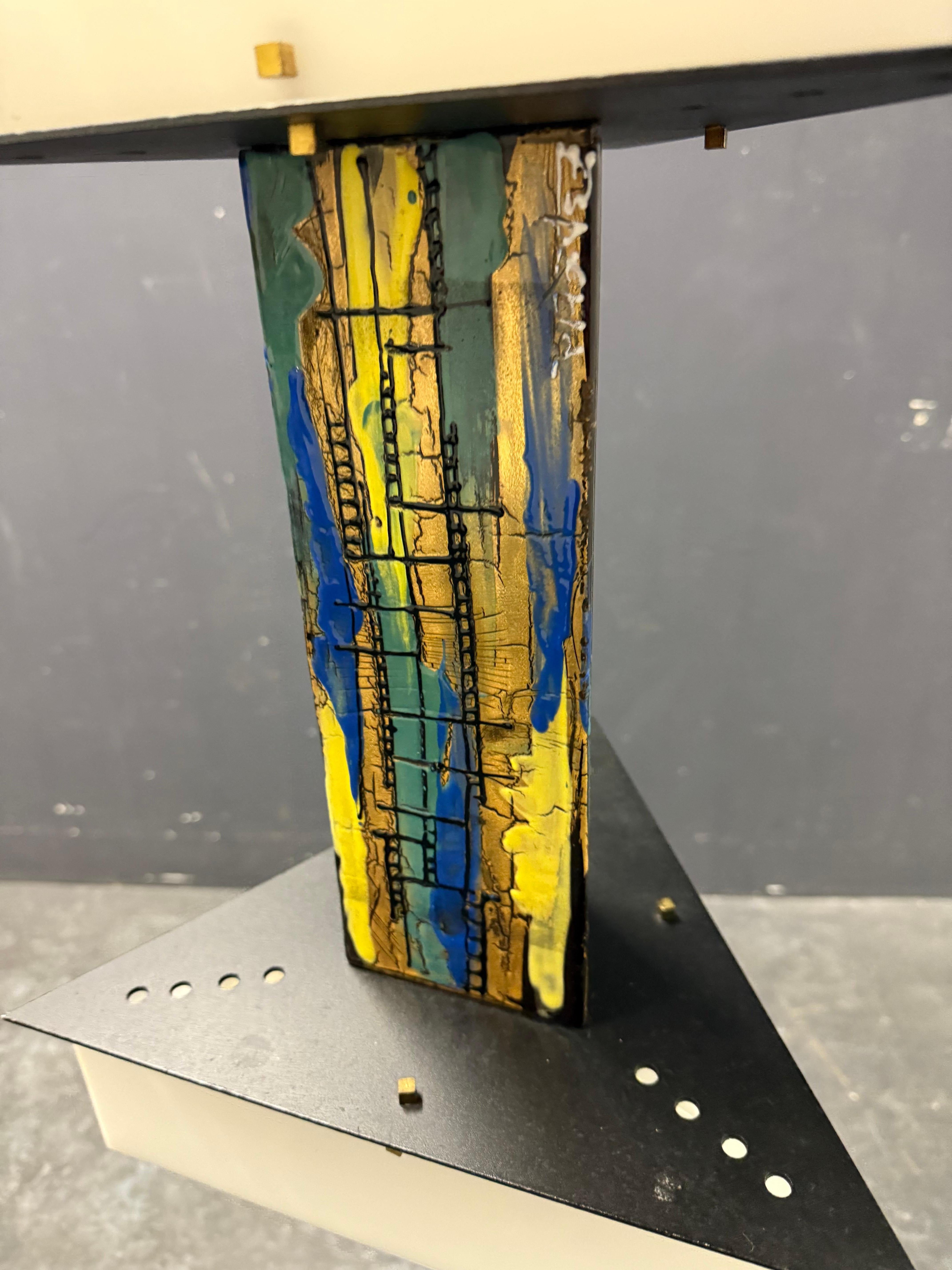 Enameled Amazing pedant lamp by Esperia by Angelo Brotto / 2 available For Sale