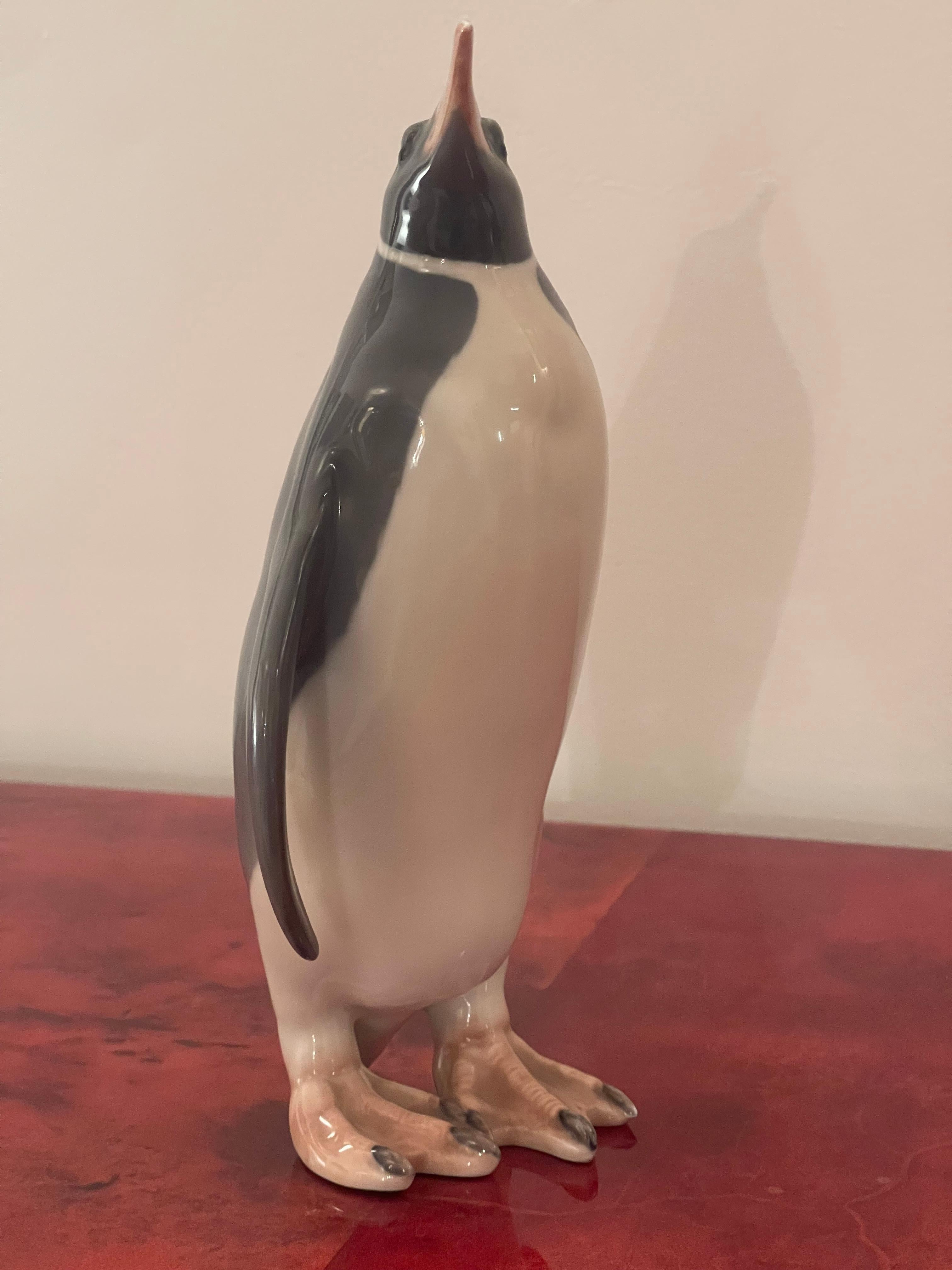 Art Nouveau Amazing Penguin N 417 by Royal Copenhagen Theodor Madsen 1923 For Sale