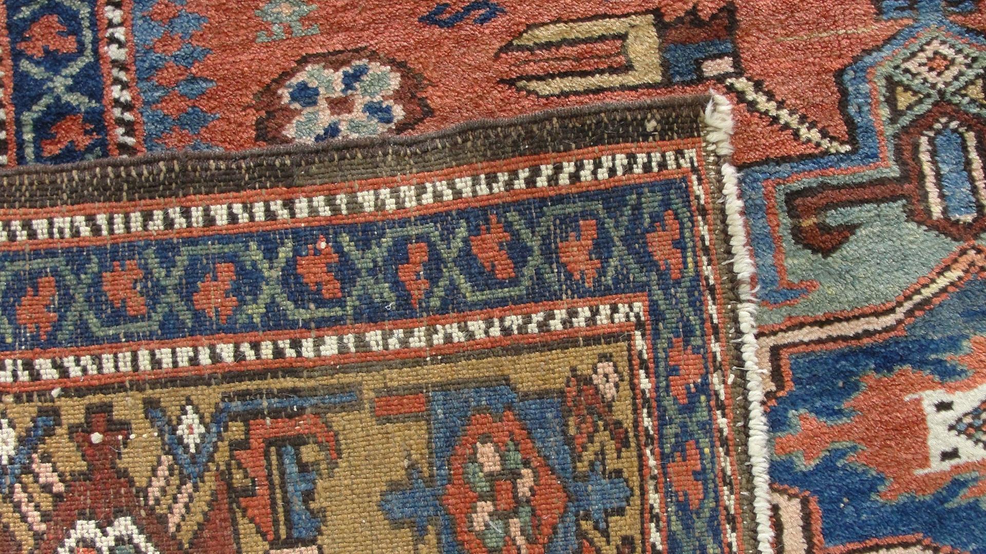 Wool Antique  Persian Heriz / Karaja / Serapi Rug, 5'2