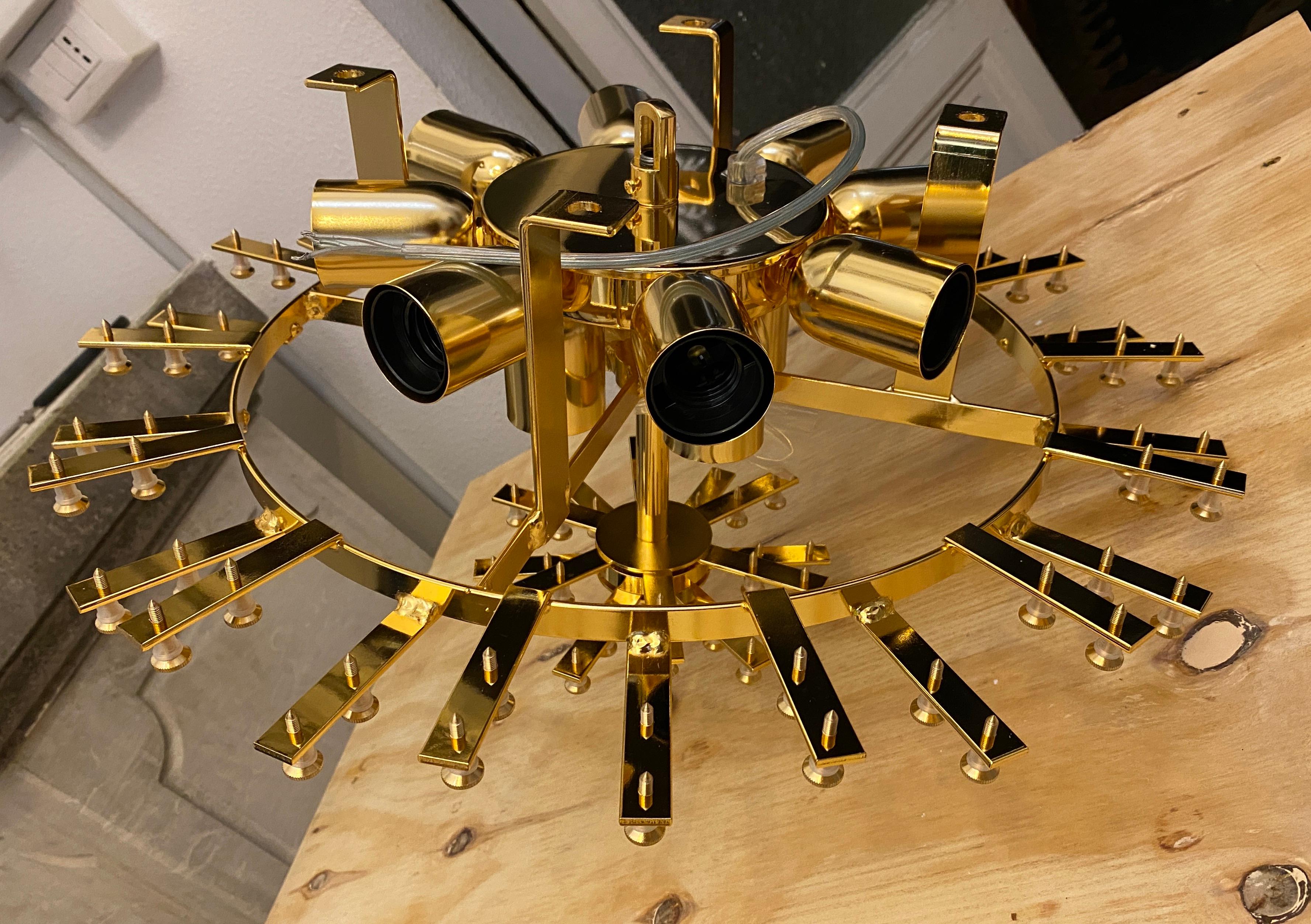 Amazing Pink Amethyst Murano Glass Leave Ceiling Light or Chandelier For Sale 6