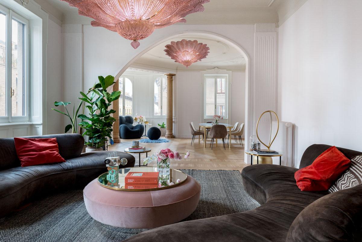 Amazing Pink Amethyst Murano Glass Leave Ceiling Light or Chandelier Excellent état - En vente à Rome, IT
