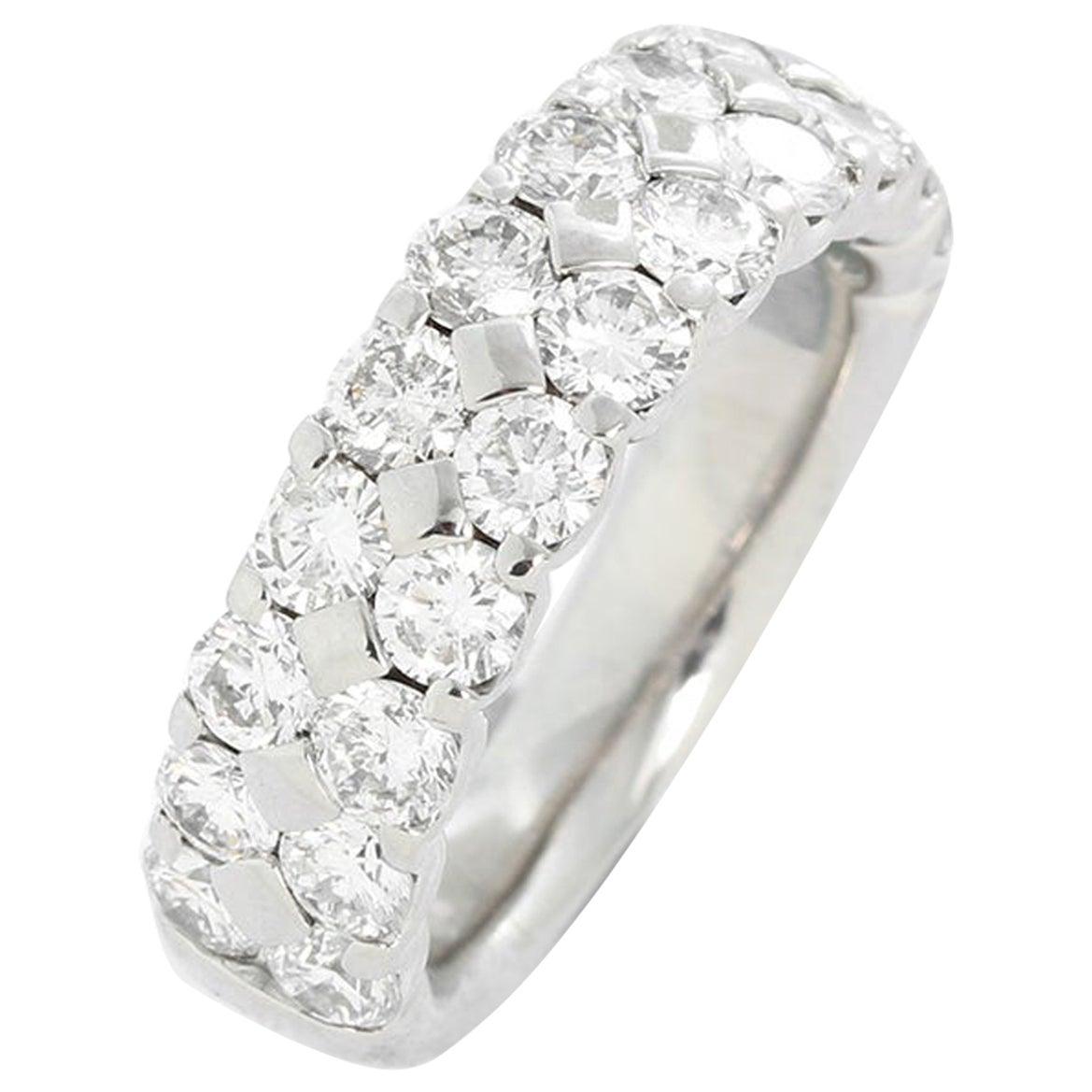 Amazing Platinum 2-Row Diamond Ring