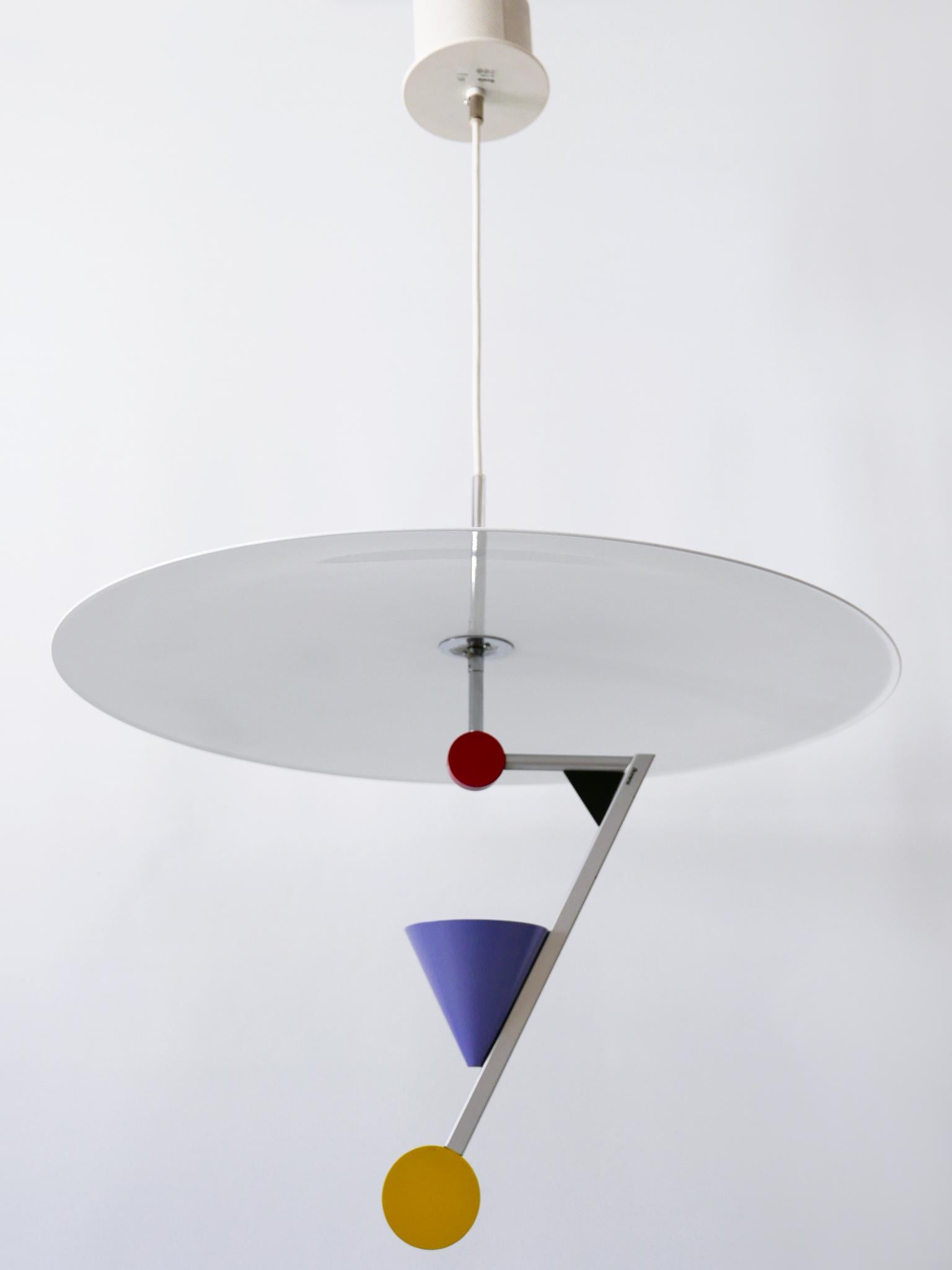 Aluminum Amazing Postmodern Pendant Lamps 'Halo There' by Olle Andersson for Borens 1982 For Sale