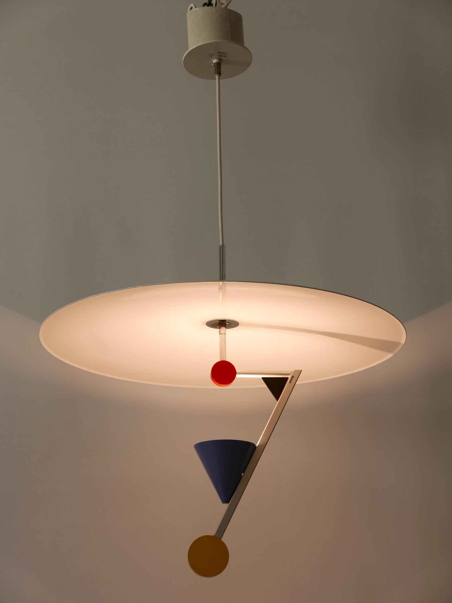 Amazing Postmodern Pendant Lamps 'Halo There' by Olle Andersson for Borens 1982 For Sale 1