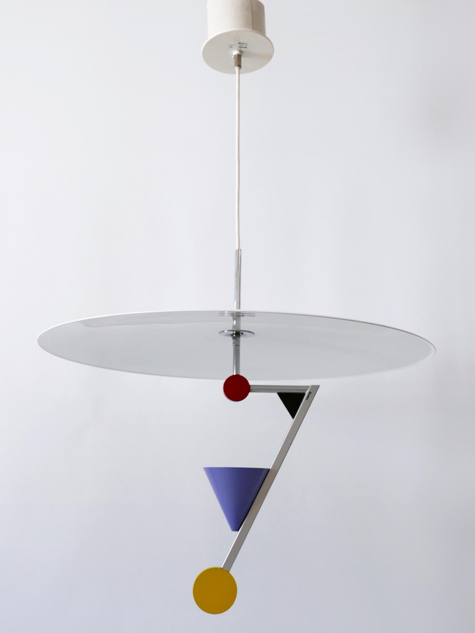 Incroyables lampes suspendues postmodernes Halo There d'Olle Andersson pour Borens 1982 en vente 5