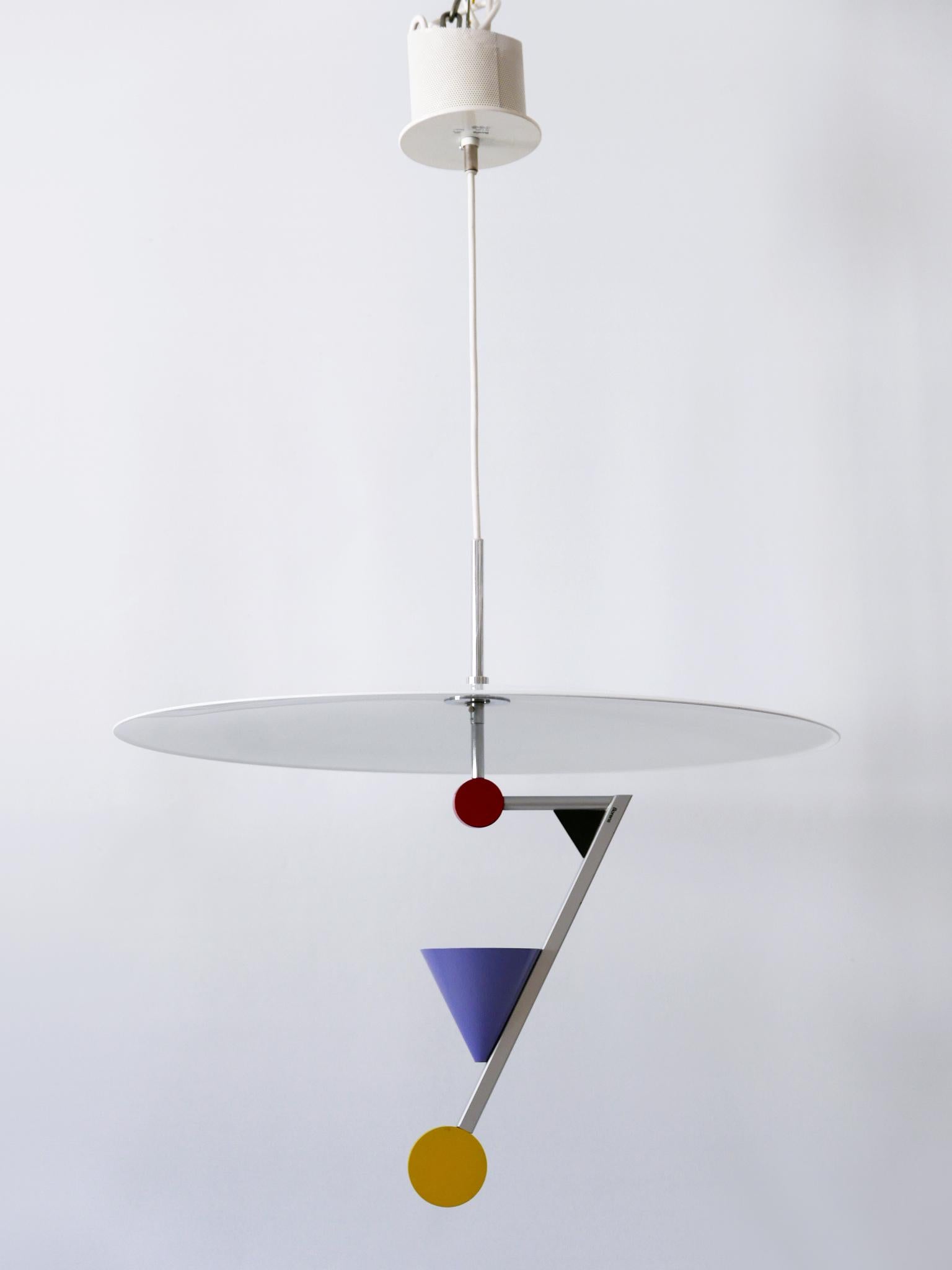Amazing Postmodern Pendant Lamps 'Halo There' by Olle Andersson for Borens 1982 For Sale 3