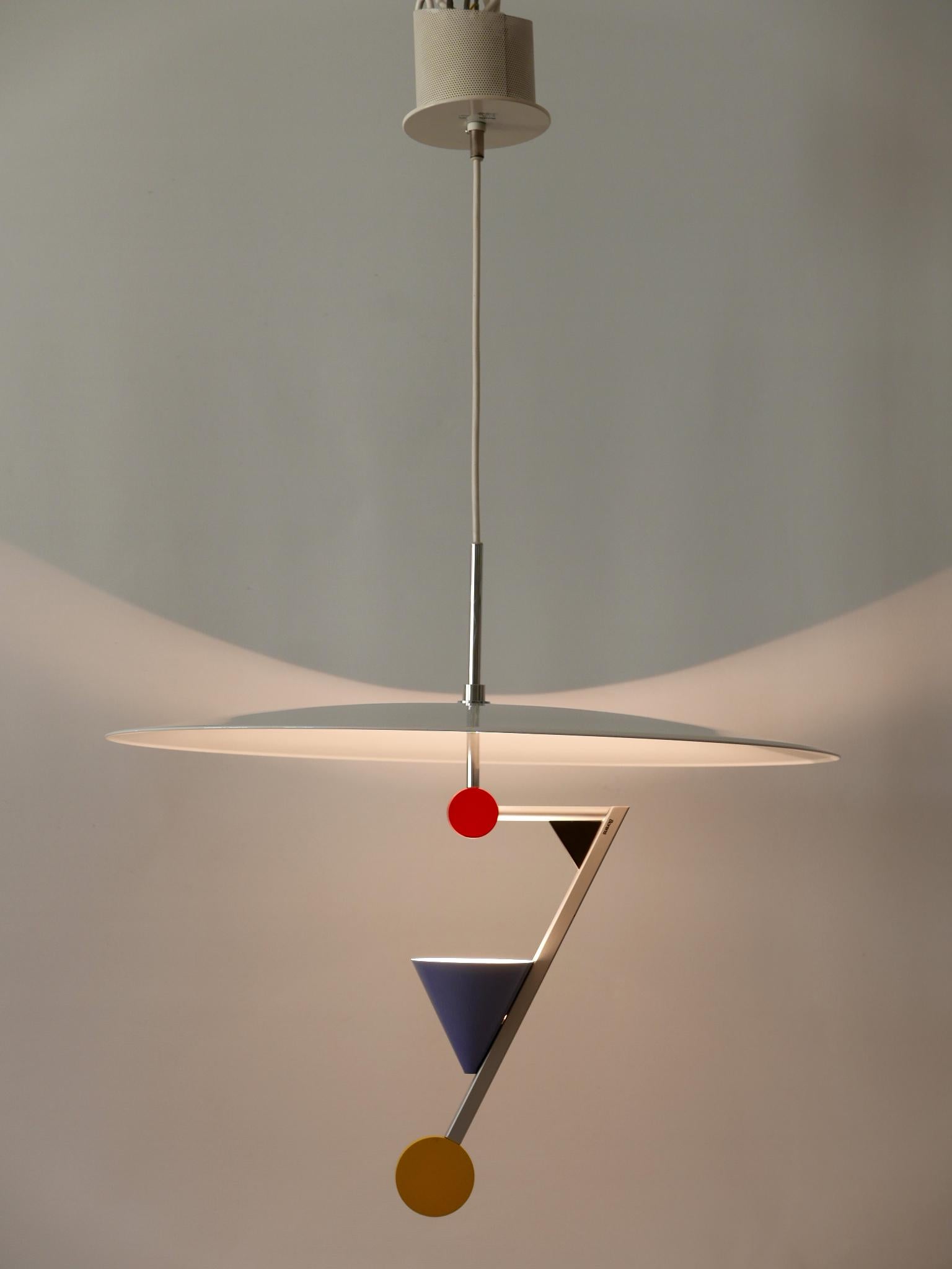 Incroyables lampes suspendues postmodernes Halo There d'Olle Andersson pour Borens 1982 en vente 7