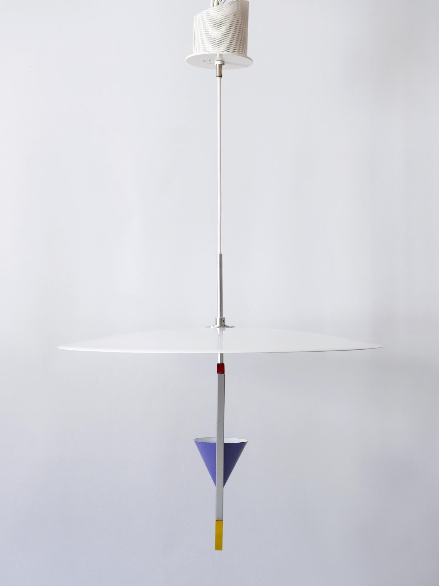 Incroyables lampes suspendues postmodernes Halo There d'Olle Andersson pour Borens 1982 en vente 8