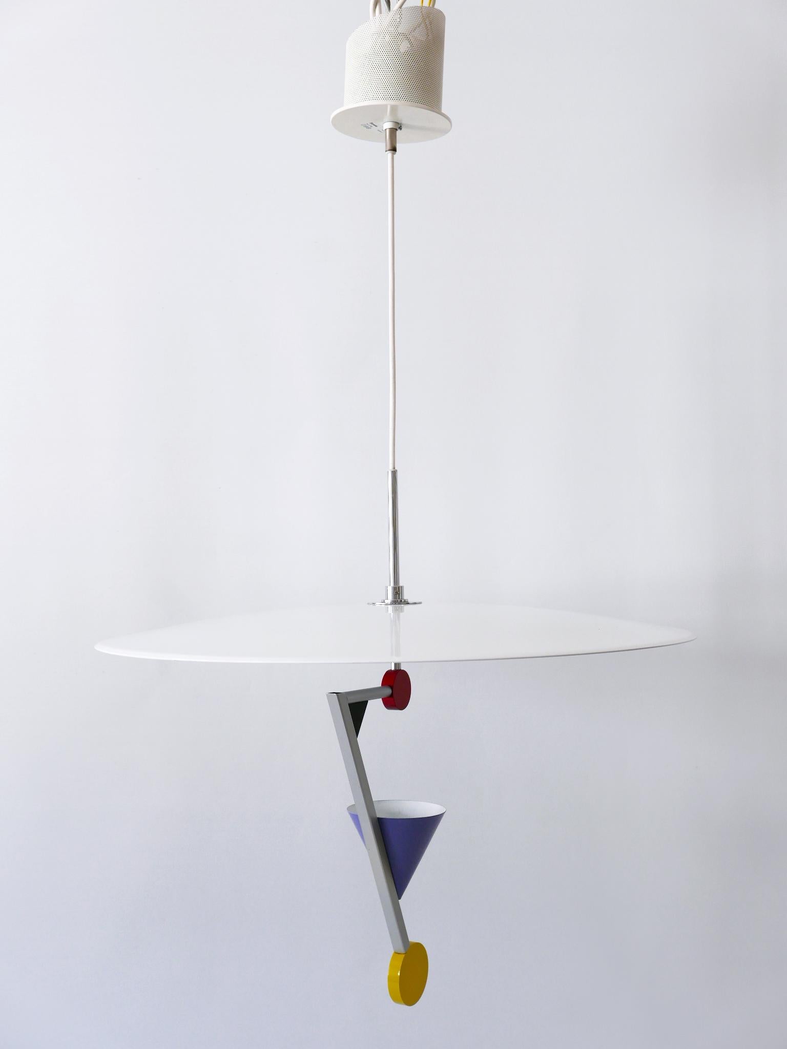 Incroyables lampes suspendues postmodernes Halo There d'Olle Andersson pour Borens 1982 en vente 9