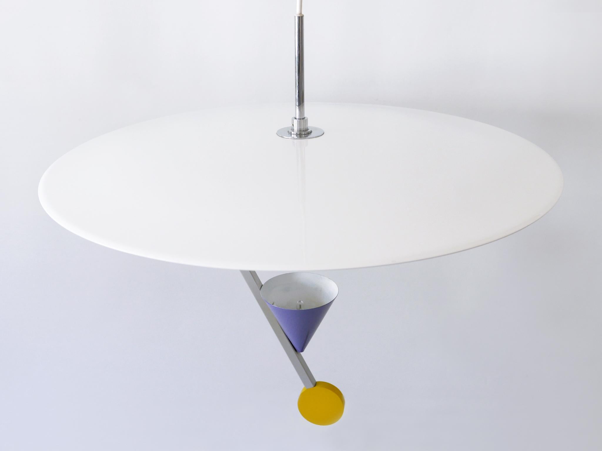 Incredibile lampada a sospensione postmoderna 'Halo There' di Olle Andersson per Borens 1982 in vendita 10