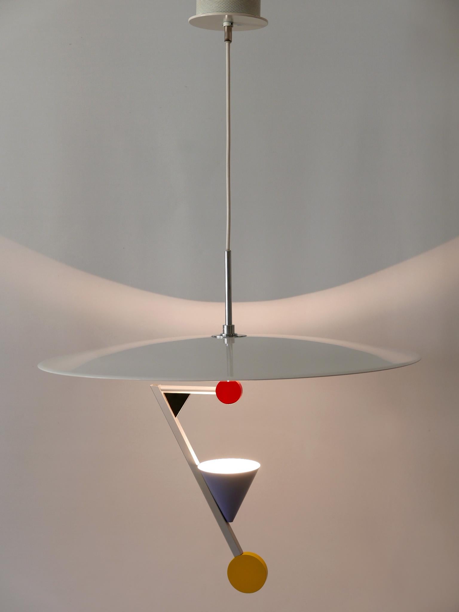 Mid-Century Modern Amazing Postmodern Pendant Lamps 'Halo There' by Olle Andersson for Borens 1982 For Sale