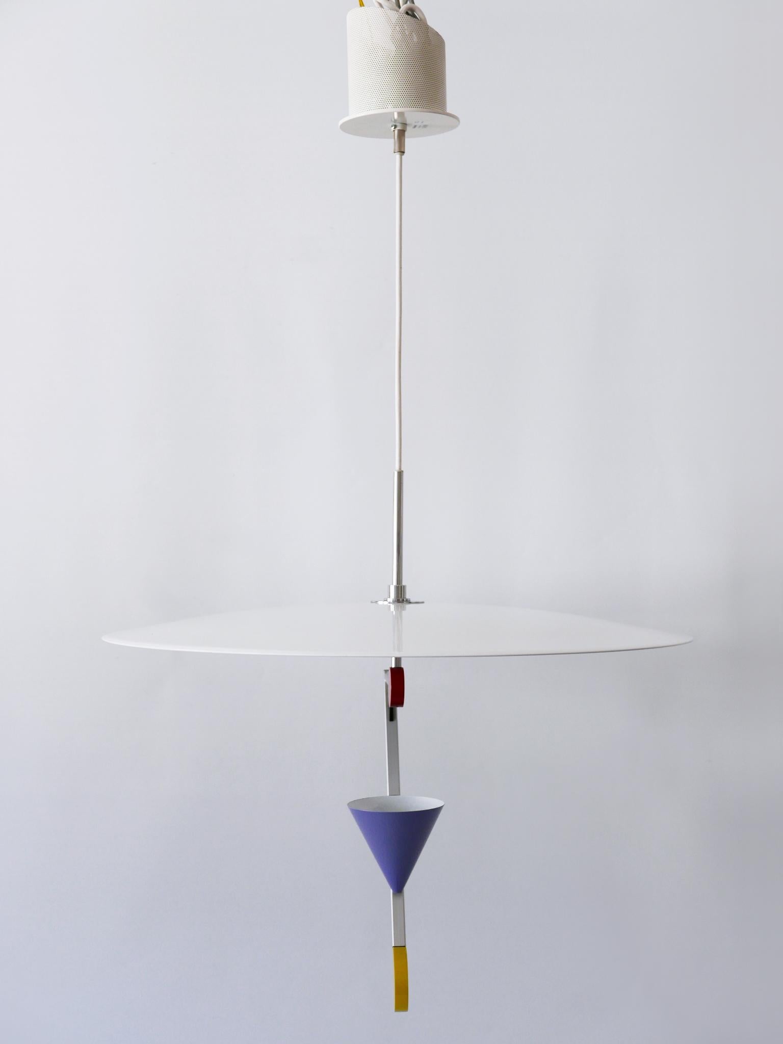 Amazing Postmodern Pendant Lamps 'Halo There' by Olle Andersson for Borens 1982 In Good Condition For Sale In Munich, DE