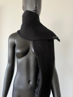 Amazing PRADA wool knit and fur Scarf - Gender Neutral
