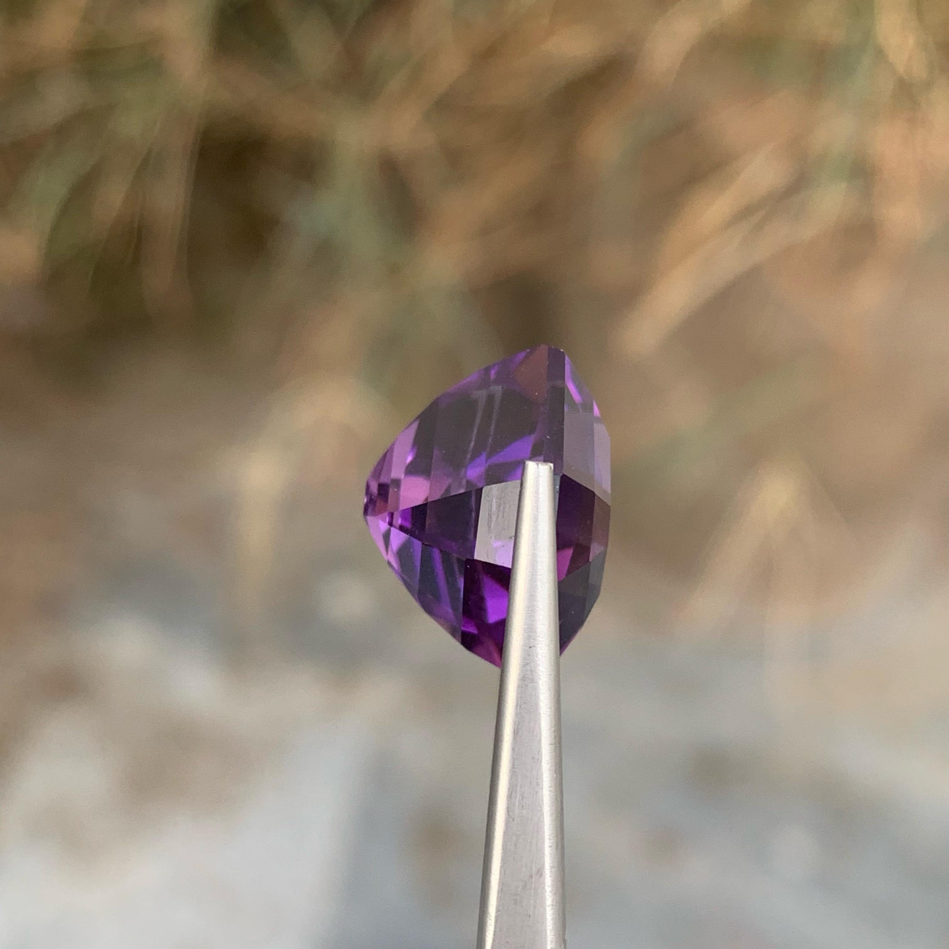 Weight 13.10 carats 
Dimensions 14.4 x 13.4 x 10.9 mm
Treatment None 
Origin Brazil 
Clarity Eye Clean 
Shape Octagon 
Cut Emerald 



Enhance your jewelry collection with the exquisite beauty of this 13.10-carat Purple Amethyst. Mined from the rich