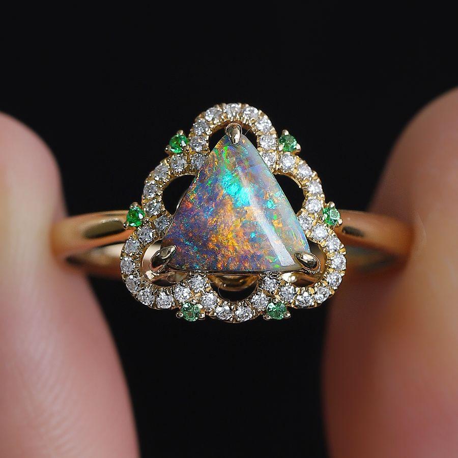 boulder engagement ring