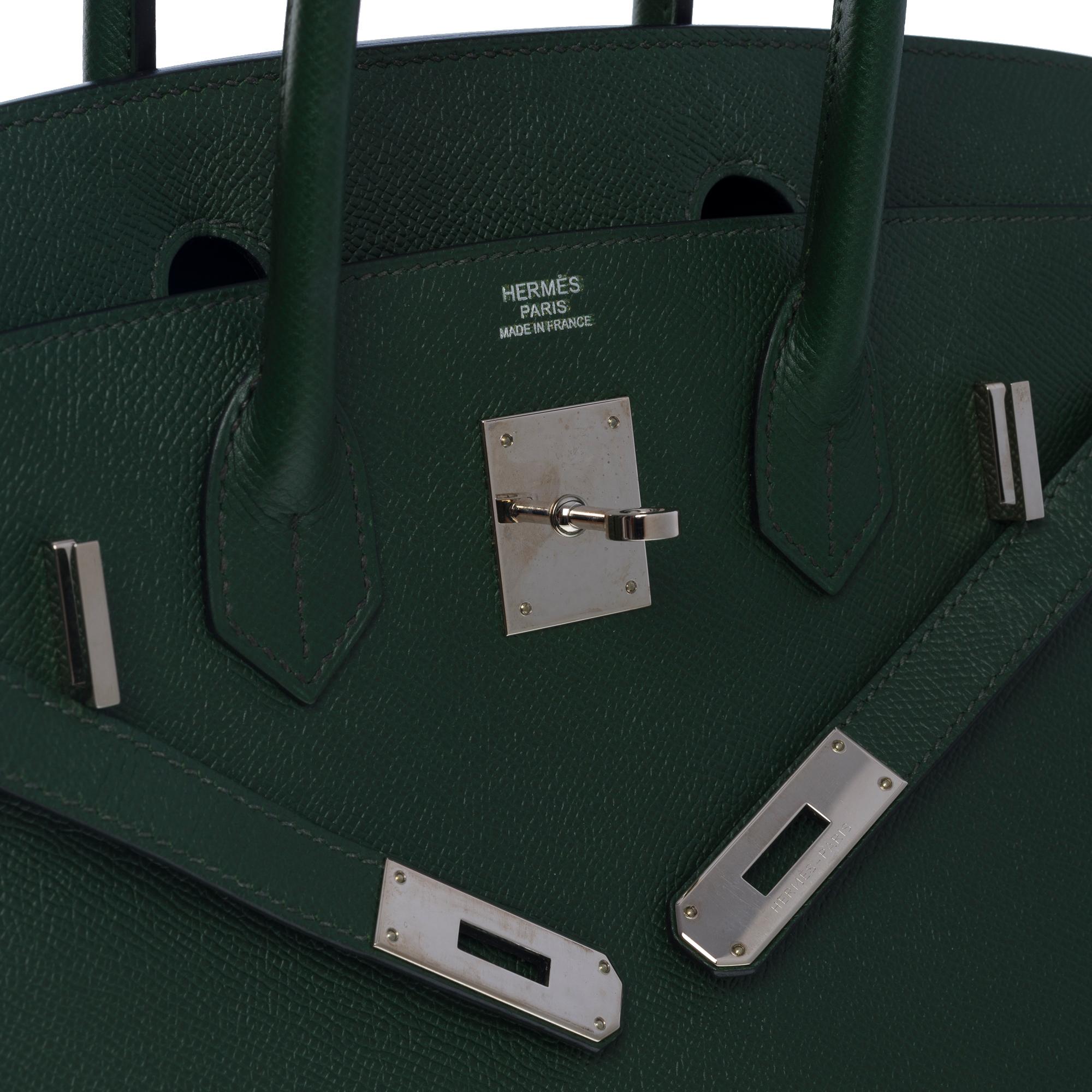 Amazing & Rare Hermès Birkin 30 handbag in Vert Anglais Epsom leather, SHW For Sale 1