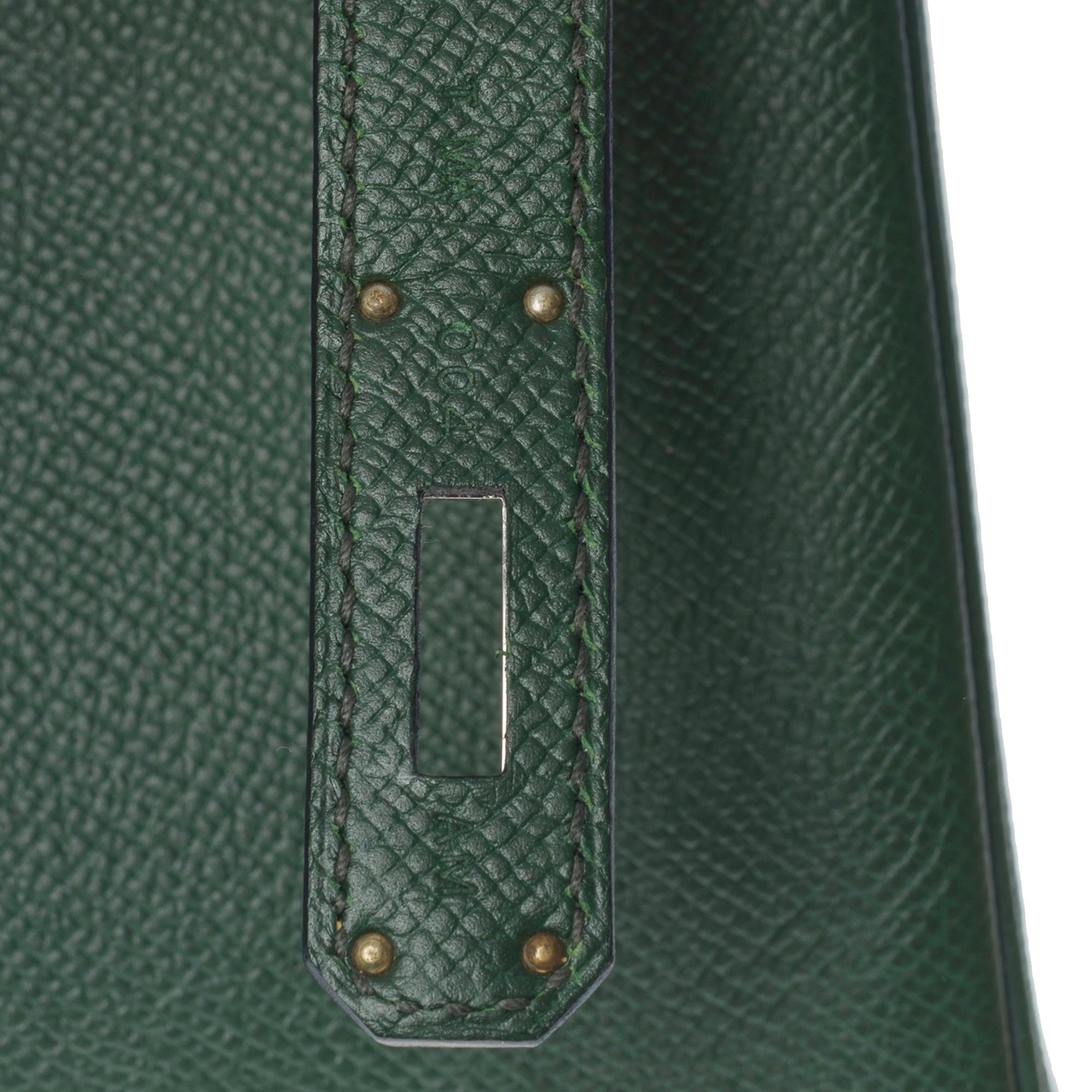 Amazing & Rare Hermès Birkin 30 handbag in Vert Anglais Epsom leather, SHW For Sale 2