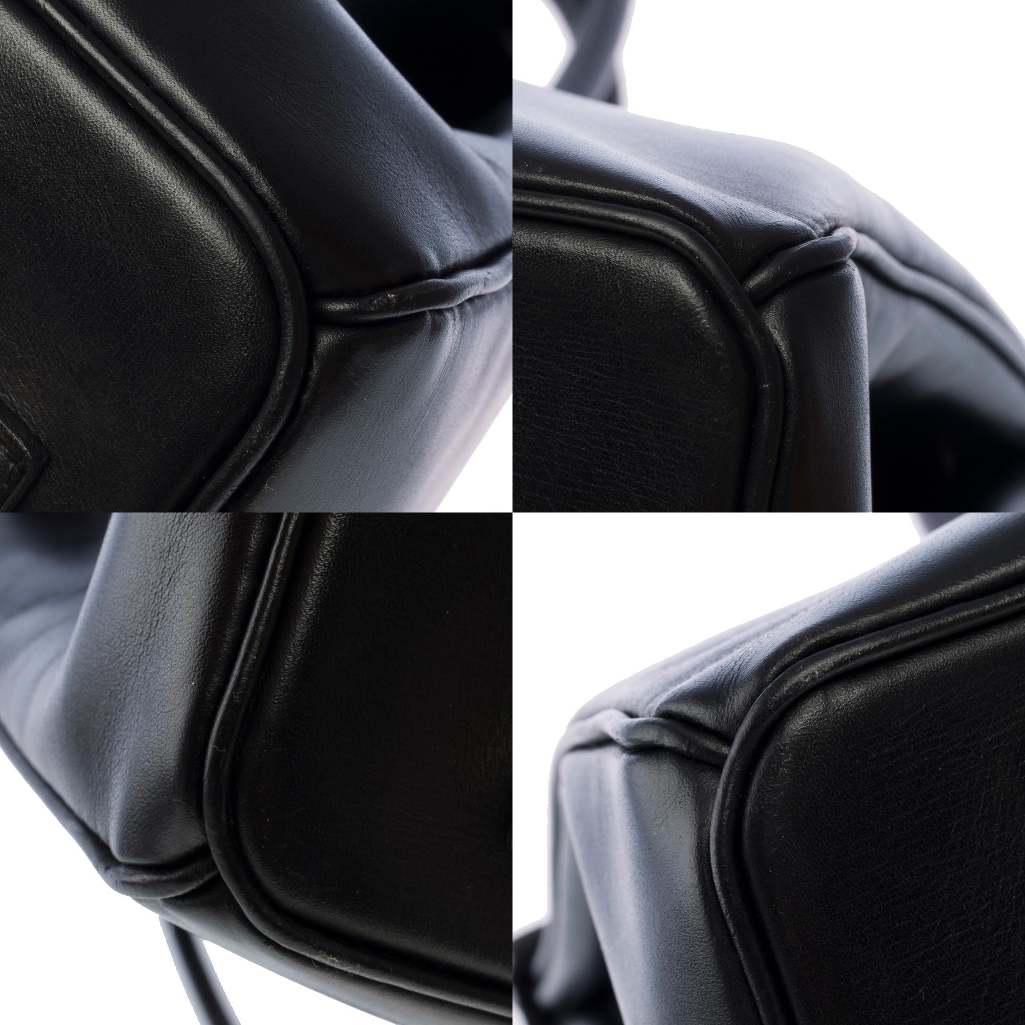Incredibile e rara borsa Hermès Birkin 35 in pelle di vitello con scatola nera, GHW 7