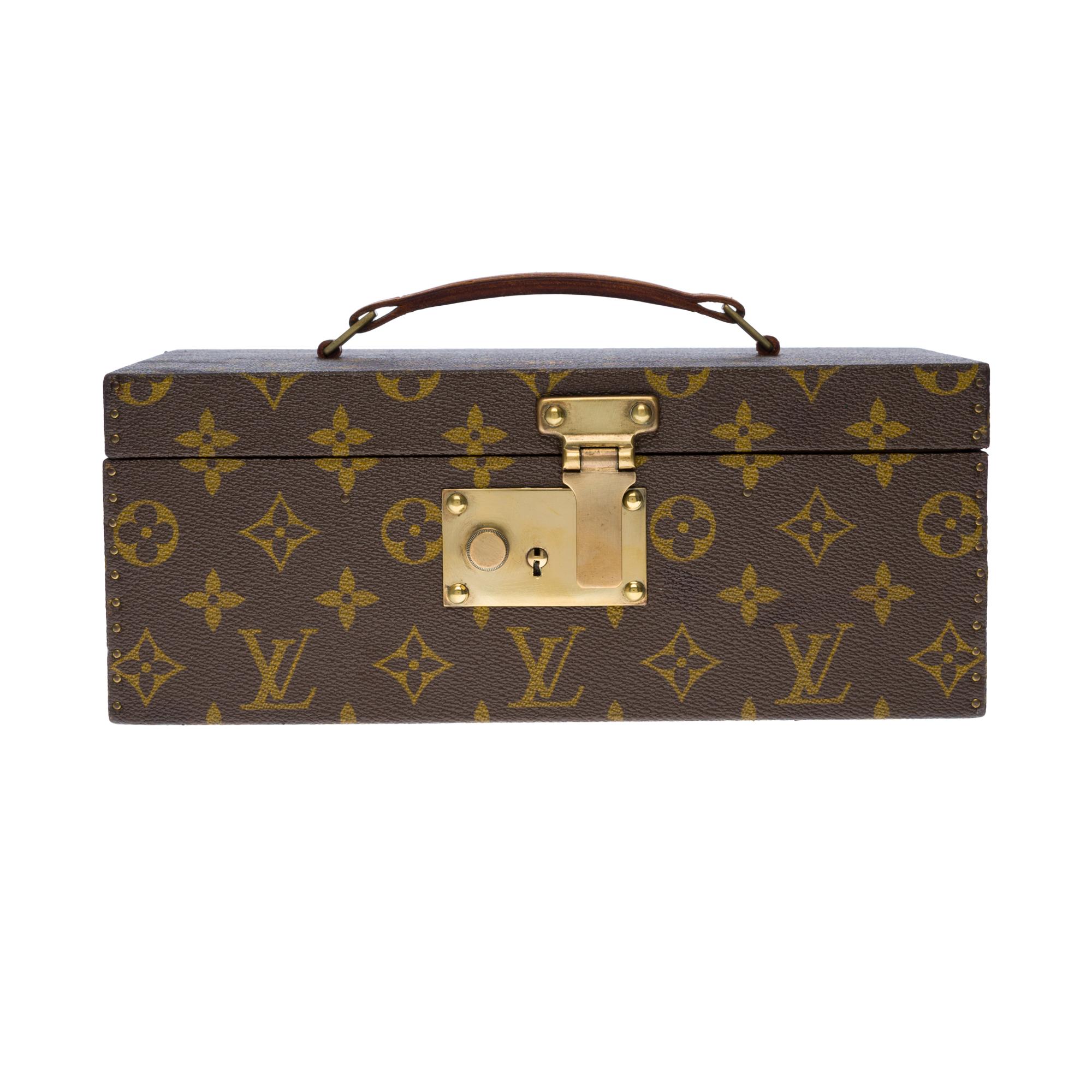 Amazing and Rare Louis Vuitton Box in Brown canvas and natural