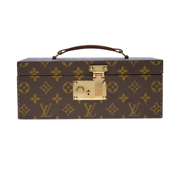 Amazing & Rare Louis Vuitton Box in Brown canvas and natural leather