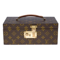 Amazing and Rare Louis Vuitton Box in Brown canvas and natural leather at  1stDibs