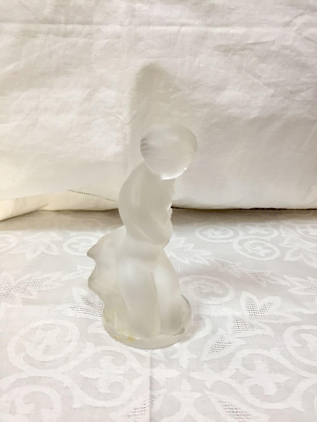 French Amazing, Rene Lalique Opalescent Glass 'Wood Nymph' Statuette, France, 1960 For Sale