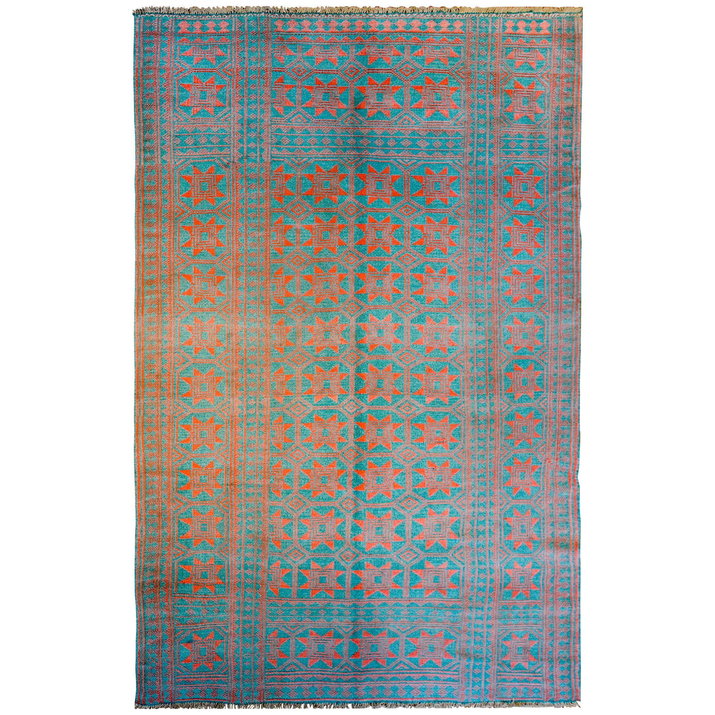 Amazing Reversible Early 20th Century Saveh Kilim Rug For Sale