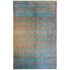 Magnifique tapis Kilim réversible Saveh du début du 20ème siècle