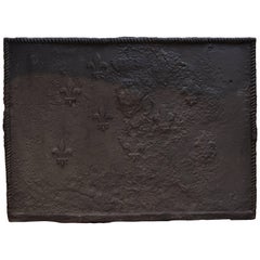 Incroyable plaque de cheminée brute du 18ème siècle