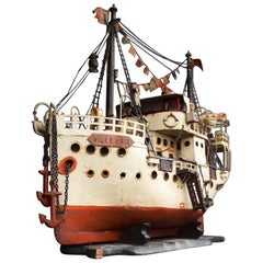 Amazing Scratch Built Boat, circa 1920