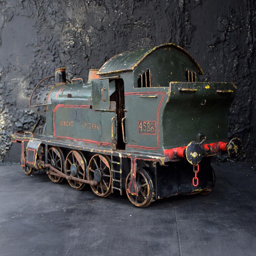 British Amazing Scratch Built Locomotive English Folkart Model For Sale