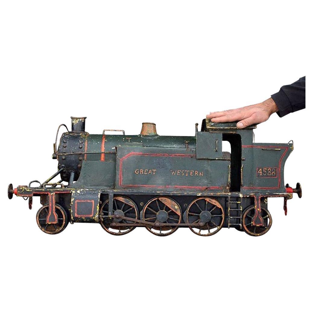 Amazing Scratch Built Locomotive English Folkart Model For Sale