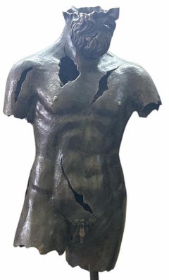 Amazing Sculpture "Torso of Hermes" 20th Century Bronze with Patinated Finish