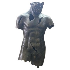 Amazing Sculpture "Torso of Hermes" 20th Century Bronze with Patinated Finish