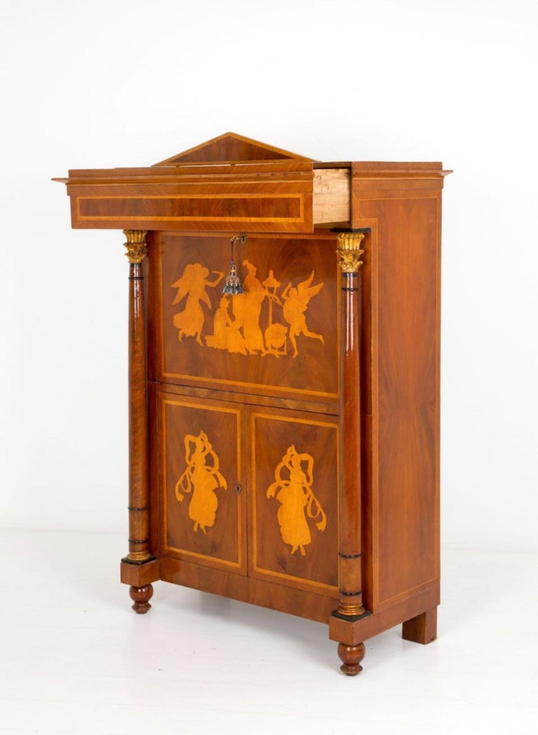 Amazing Secretaire Biedermeier Germany, 19th Century For Sale at 1stDibs