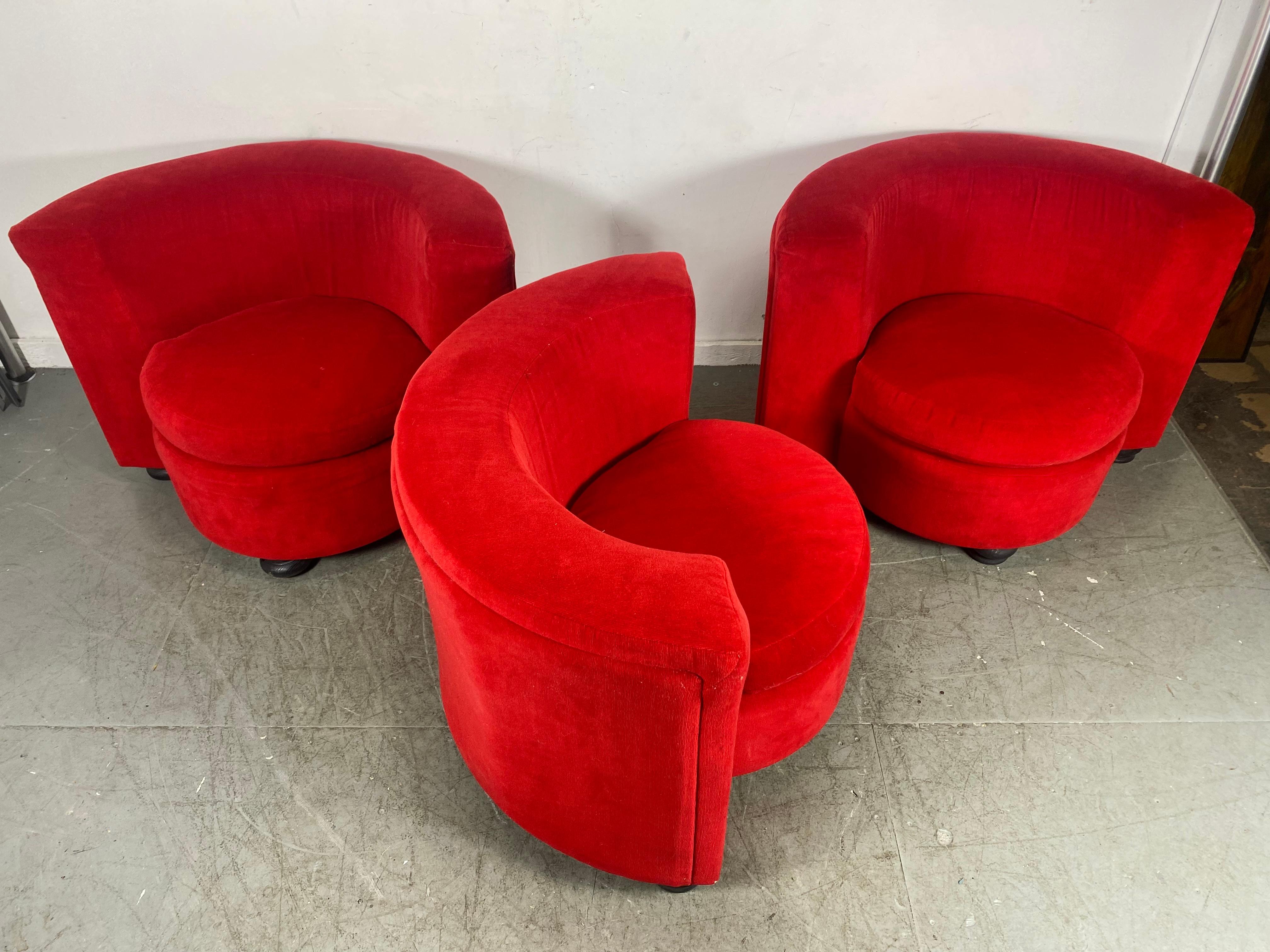 Amazing Sectional Sofa / lounge chairs/ tete tete made by Thayer Coggin. .1970s For Sale 3