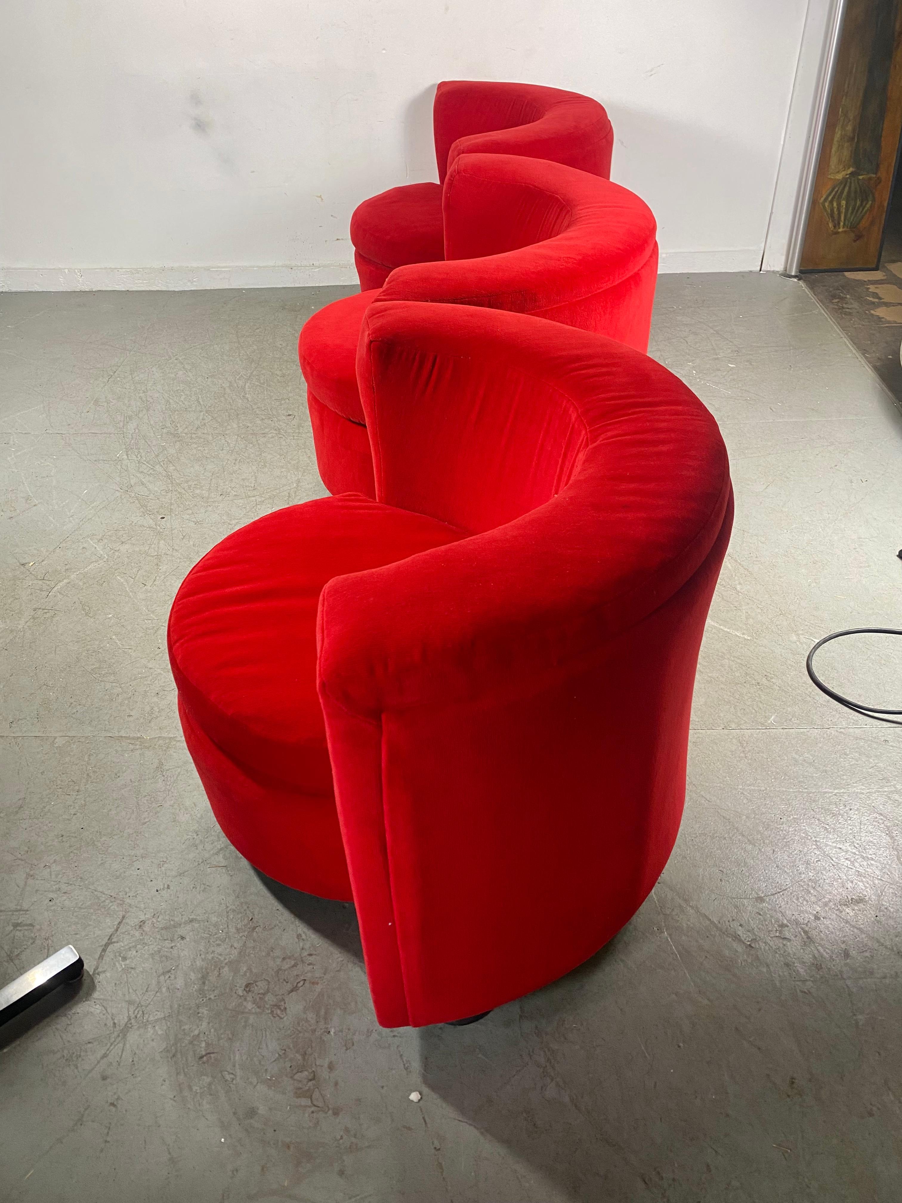 Late 20th Century Amazing Sectional Sofa / lounge chairs/ tete tete made by Thayer Coggin. .1970s For Sale