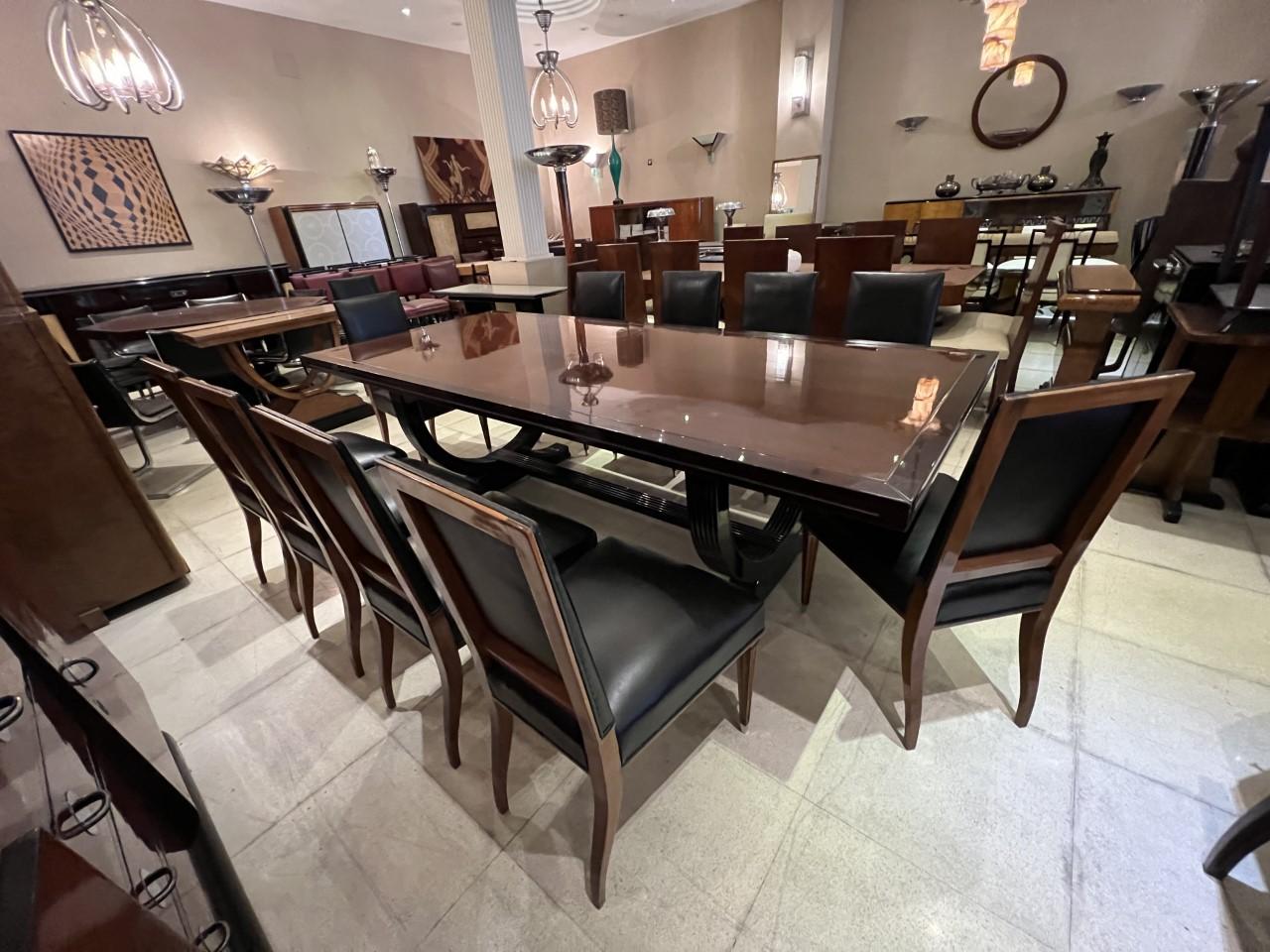 Incredibile set di 12 sedie Art Deco 1920, Francia in vendita 10