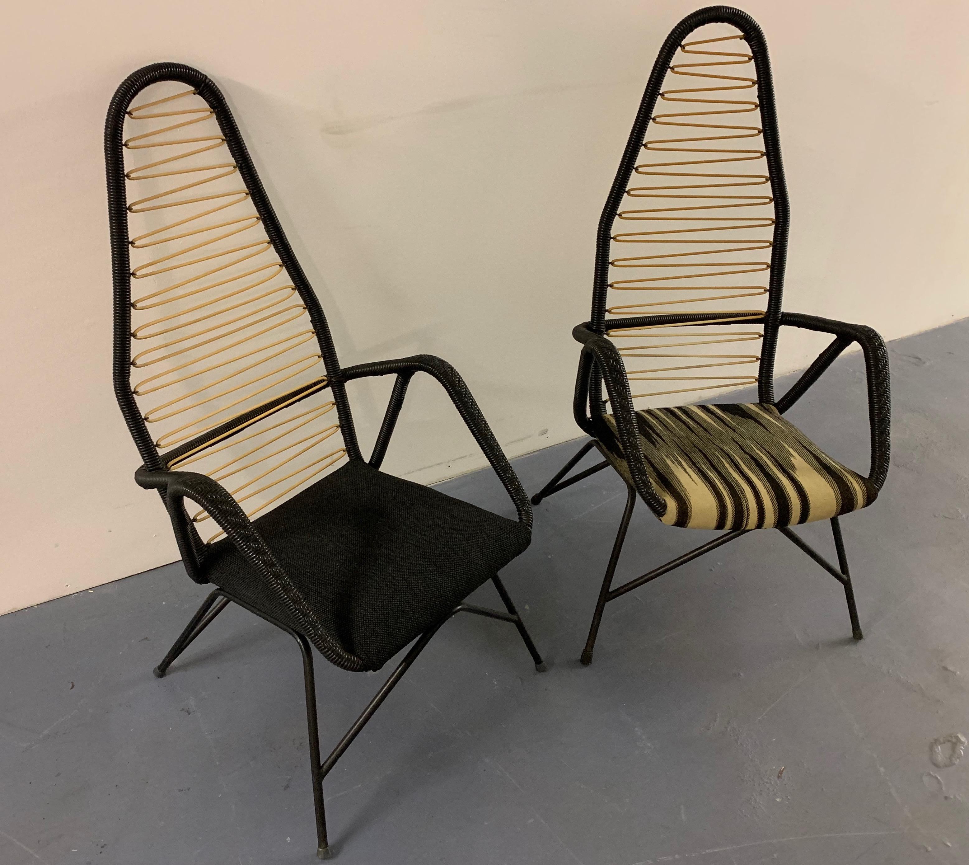 Swedish Amazing Set of 2 Scandinavian Highback Lounge Chairs For Sale