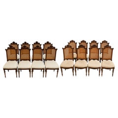 Amazing Set of Eighteen Henry II chairs Portuguese, 19th century