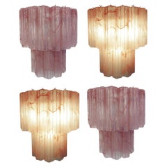Vintage Amazing Set of Four Murano Glass Wall Sconces