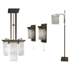 Set von Beleuchtungskörpern, Österreich, Wien, Koloman Moser-Stil