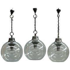 Amazing Set of Three Boccia Pendants by Luigi Caccia Dominioni for Azucena