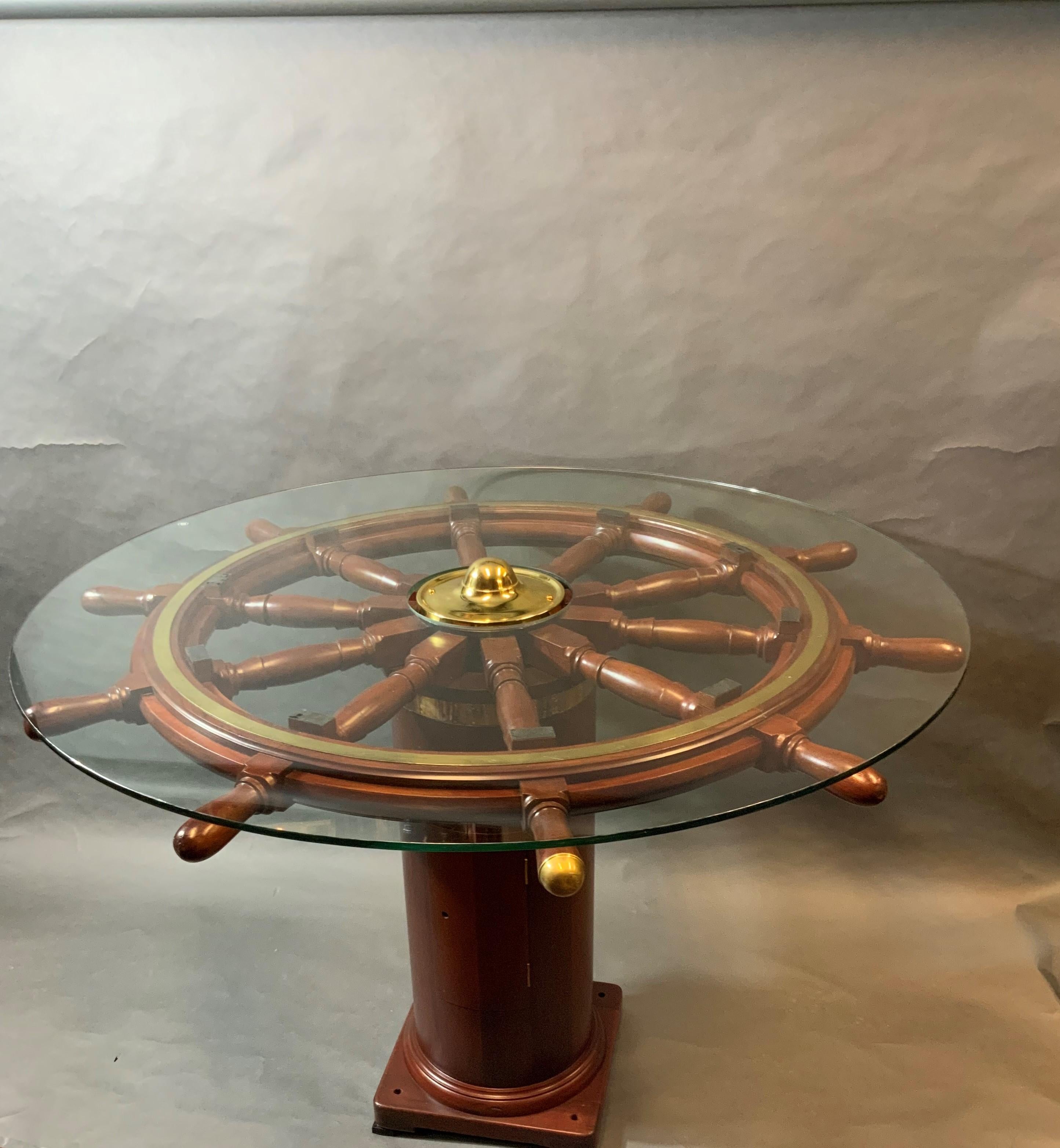 ship wheel table