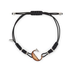 Bracciale alla moda Lettera C in oro bianco con diamanti decorati a mano a micromosaico