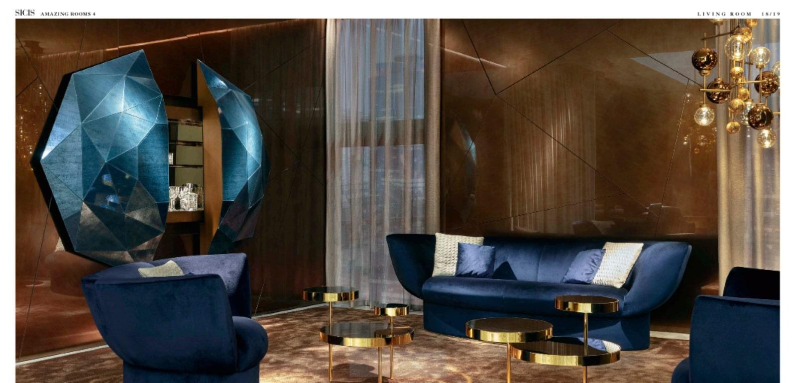 italien Amazing Diamante Bar Cabinet Vetrite Interior Bronzed Glass en vente