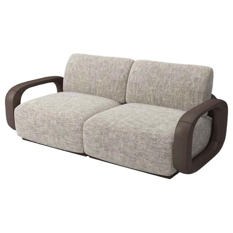Amazing  Liberti Sofa 3-Seat Frame Solid  Wood Armrest Covered Leather For Sale