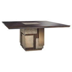 Amazing Table Base and Top Polished Ebony Finish Decorative Insert