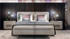 Amazing Table Lamp Metal Frame Champagne Finish Murano Sperhes Dec Leather